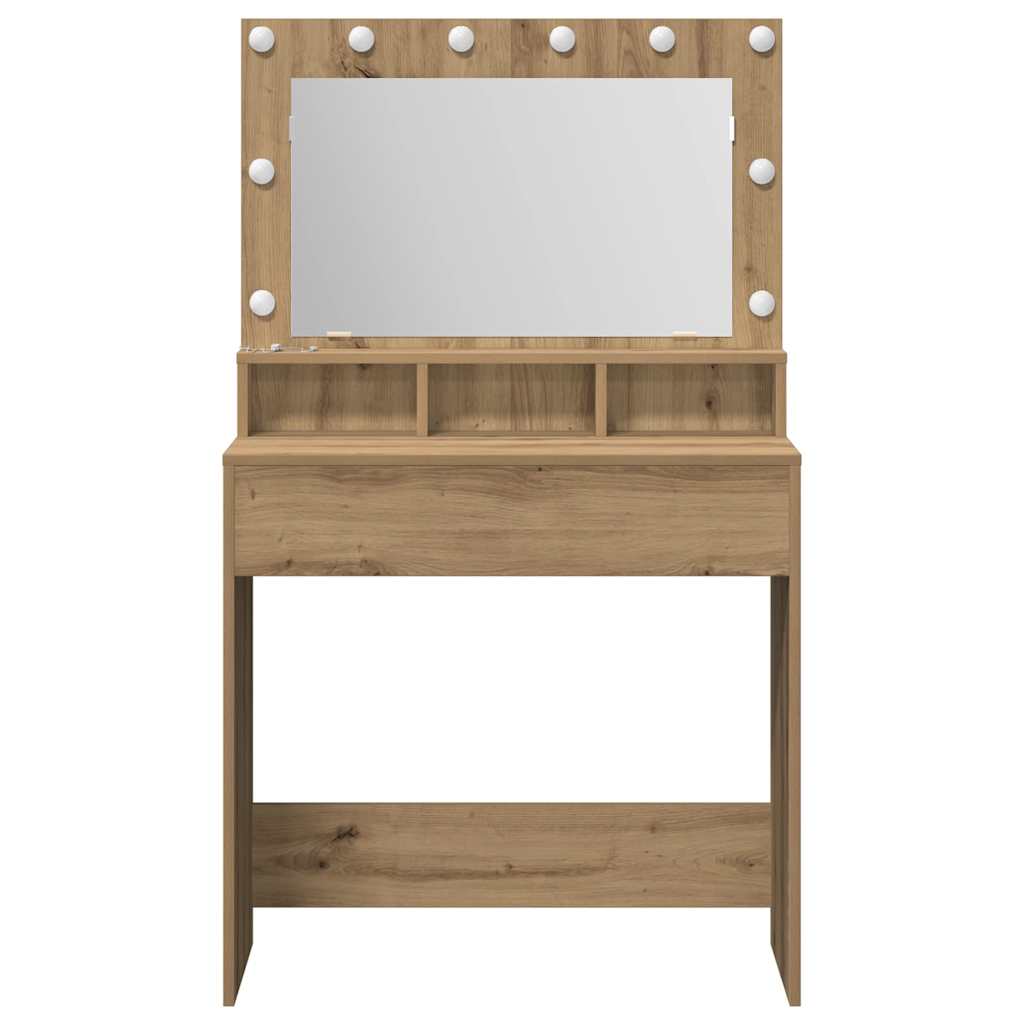 Makeup Table Artisan Oak 75.5 x 41 x 135 cm Particleboard