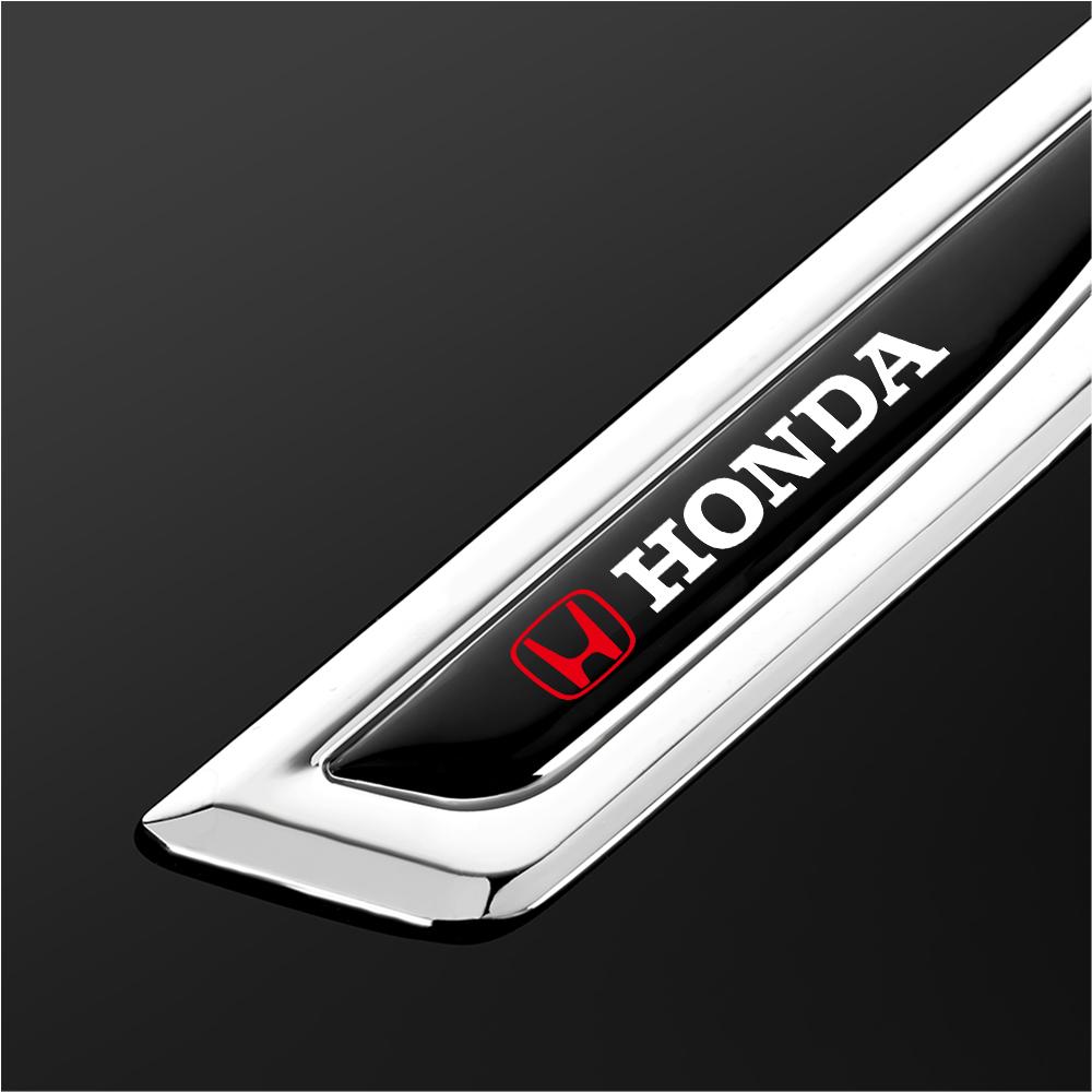 Car 3D Metal Logo Side Body Fender Sticker Auto Decor Accessories For Honda CIVIC Mugen CITY Pilot Type R Type S RR Insight Jazz