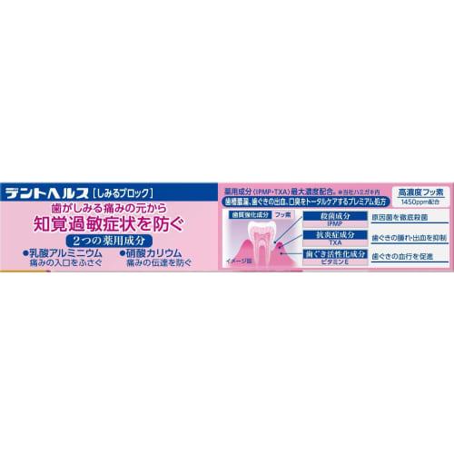 Dent Health Medicated Toothpaste, Stain Block, Herbal Tea Mint, 85g X 2 Packs