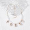 Bohemian shell fringed pendant imitation pearl women's necklace fashion beach style niche design necklace