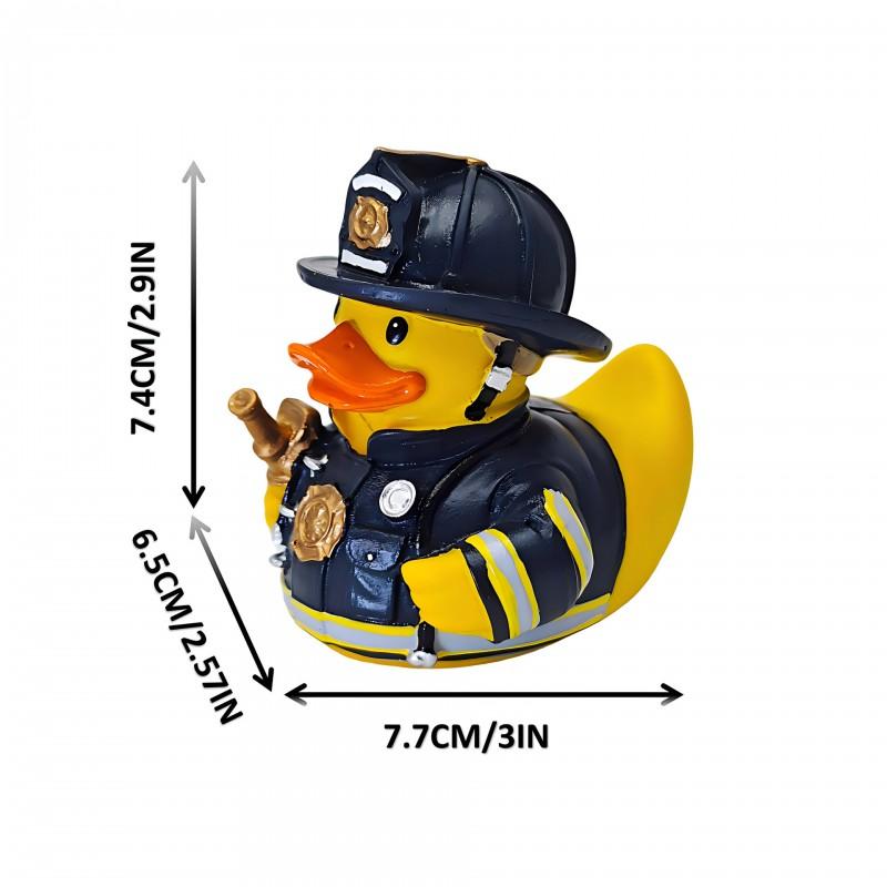 1736 Firefighter Duck Figurine Resin Animal Statue American Style Decor Gifting
