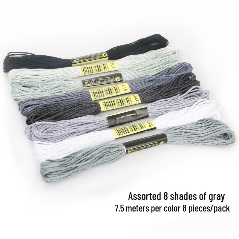 Weißer Blume Baumwollstickgarn: 6-fädiges Kreuzstich-Bastelpaket