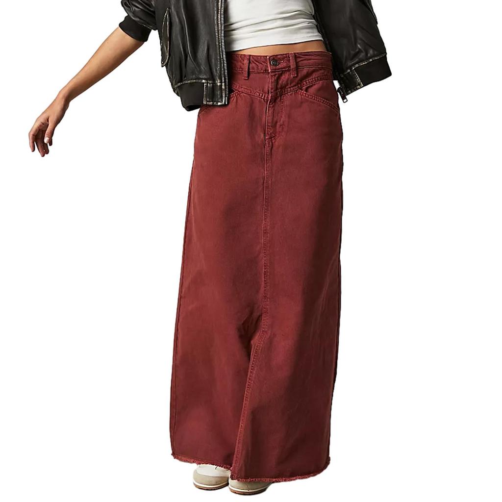 Summer Women's Loose Straight Casual Denim Skirt