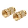 2PCS Water Hose Quick Connector Brass 3/4 Inch Male and Female Garden Hose Fitting Adapter for