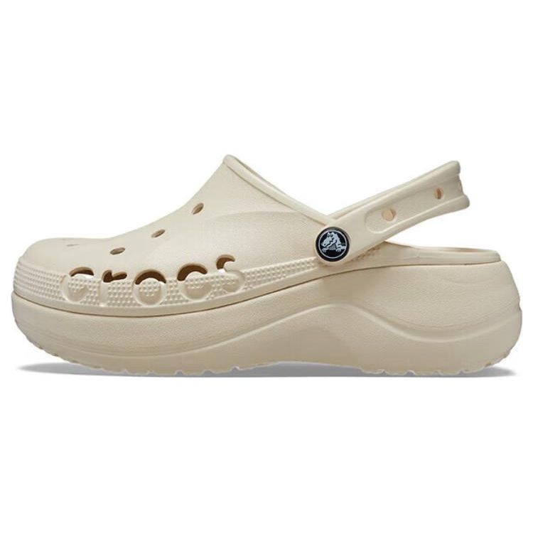 Crocs Baya Platform Clog EVA Non-Slip Durable Clogs Women clogs Winter-White 208186-11S