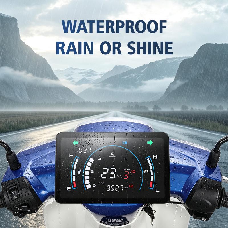 Motorcycle Speedometer + Bracket 12000 RPM Meter Dashboard Trument Turn Signals Fuel Level Voltage for Honda EX5 Ized