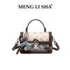 Niche Retro High-end Embroidery Shoulder Crossbody Small Square Bag Women's Commuting Trend Versatile Handbag