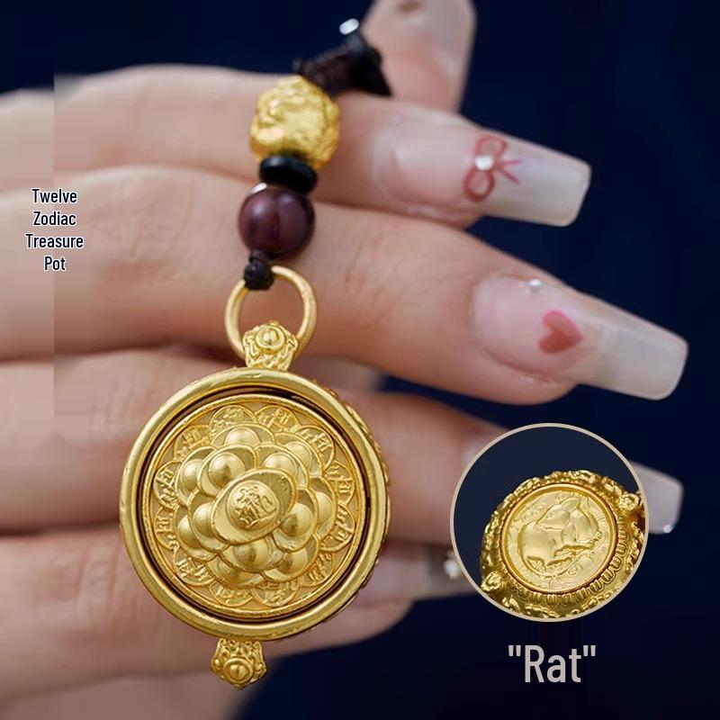 Obrotowe Zawieszki do Kluczy Zodiaku: Skarbonka Bogactwa i Wisiorki Urodzinowe