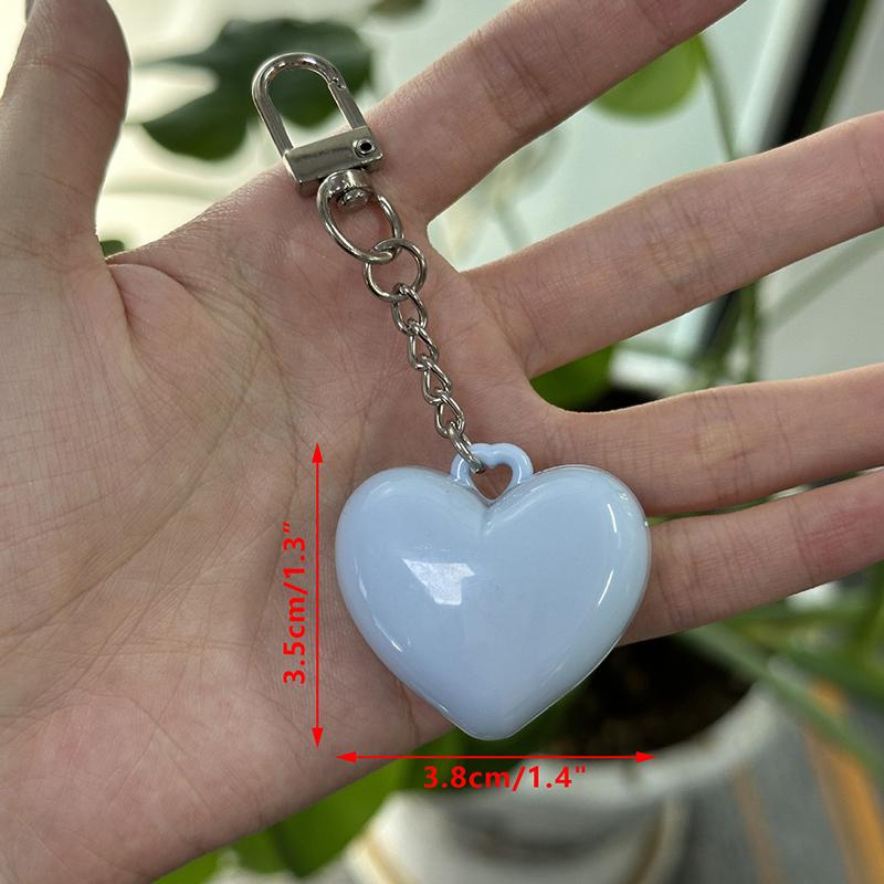 Rosa Blau Weiß Liebe Spiegel Schlüsselanhänger Aufbewahrungsbox DIY Kunststoff Leere Box Mini Tragbarer Schlüsselanhänger Geschenk Party