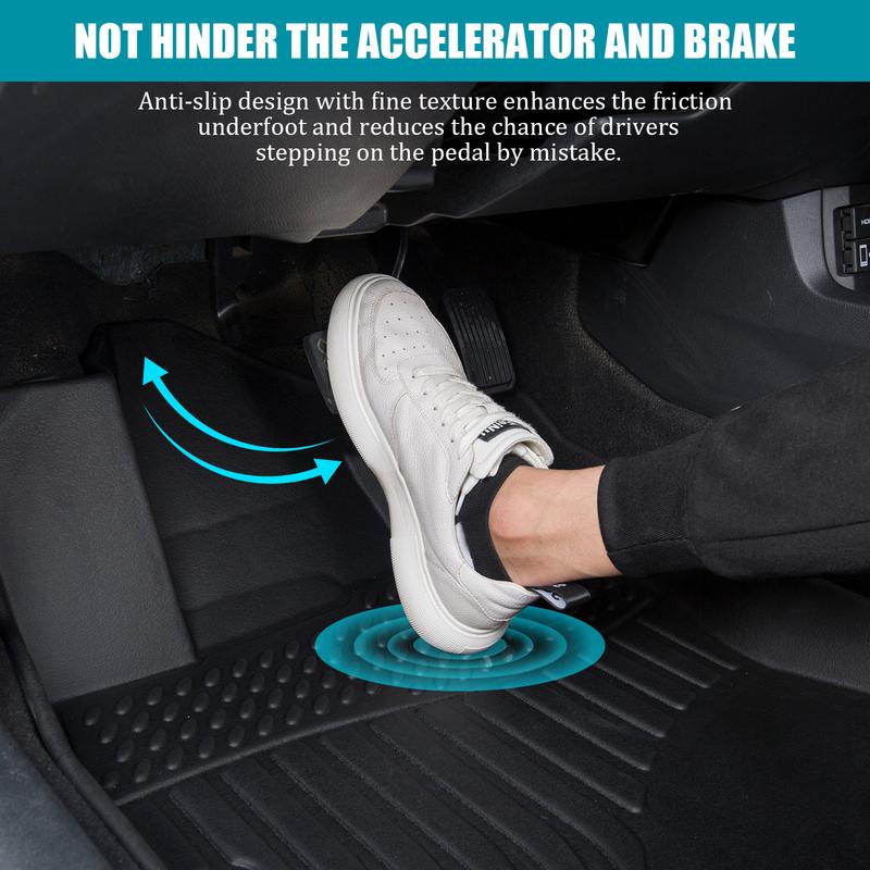 Floor Mats Liners Carpets for 2015- Ford Mustang All Weather TPE Rubber 3pcs