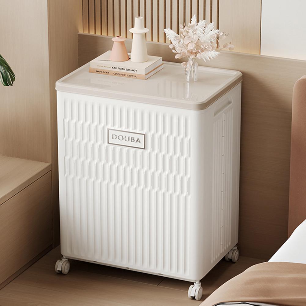 Faltbare Aufbewahrungsbox mit Rädern und Deckel Großraum-Organizer Kunststoff-Aufbewahrungsbehälter für Schlafzimmer, Badezimmer & Waschküche