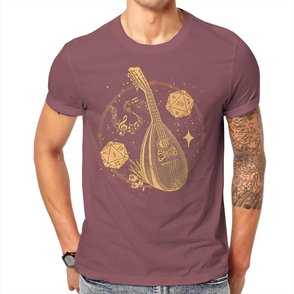 Music InstruUnisext Dice And Tarot Card DND Unisex T Shirt ONeck TShirt Cotton Short Sleeve