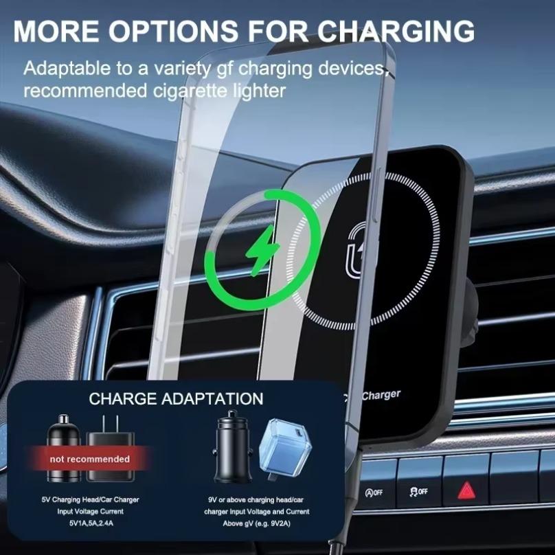 Magnetic Wireless Car Chargers 30W For Magsafe iPhone 16 15 14 13 12 Pro Max Car Charger Air Vent Clip Fast Charging Station