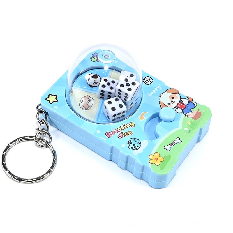 Portable Fidget Dice Keychain,Stress Relief Toy,Unique Gift Dice Gaming Stress Reliever Decision Maker Novelty Gift For Her Him