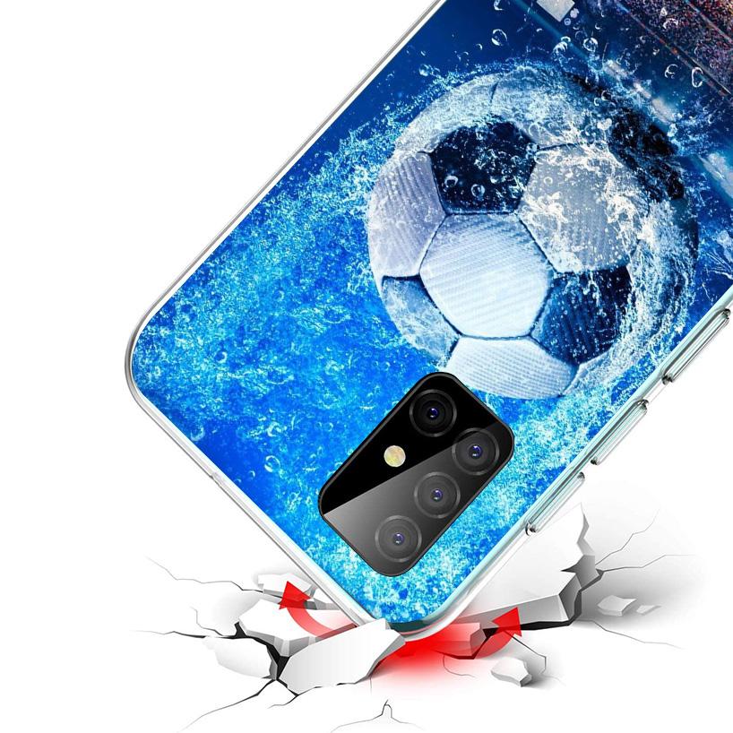 Football Soccer Ball Design Phone Case For Samsung Galaxy A52 A32 A22 A12 A51 A31 A50S A30S A20S A10S Note 20 Ultra 10 Plus S10