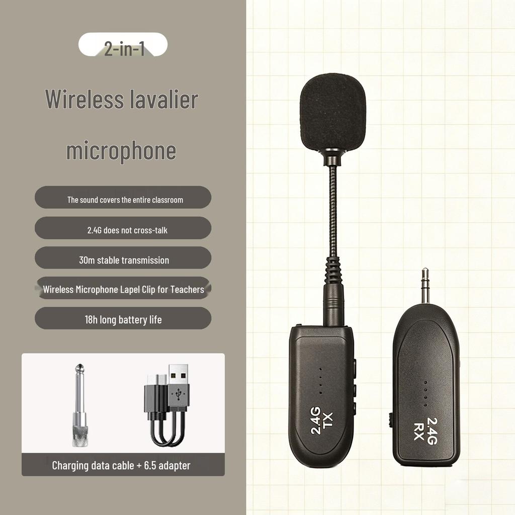 Little Bee Wireless Lavalier Microphone for Teachers & Outdoor Performances – Children's Speech & Amplification