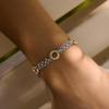 Minimalist 18K Gold Plated White Zircon Adjustable Bracelets for Women Trendy Stainless Steel Double Layer Bracelet Jewelry Gift