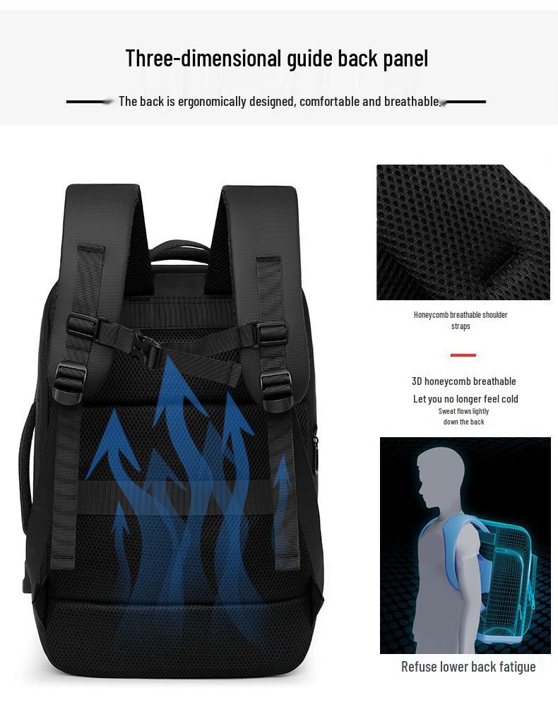 Pánský přeshraniční multifunkční batoh: Všestranná, Ležérní, Business, Cestování, Dojíždění, Velkokapacitní, Minimalistická taška na notebook