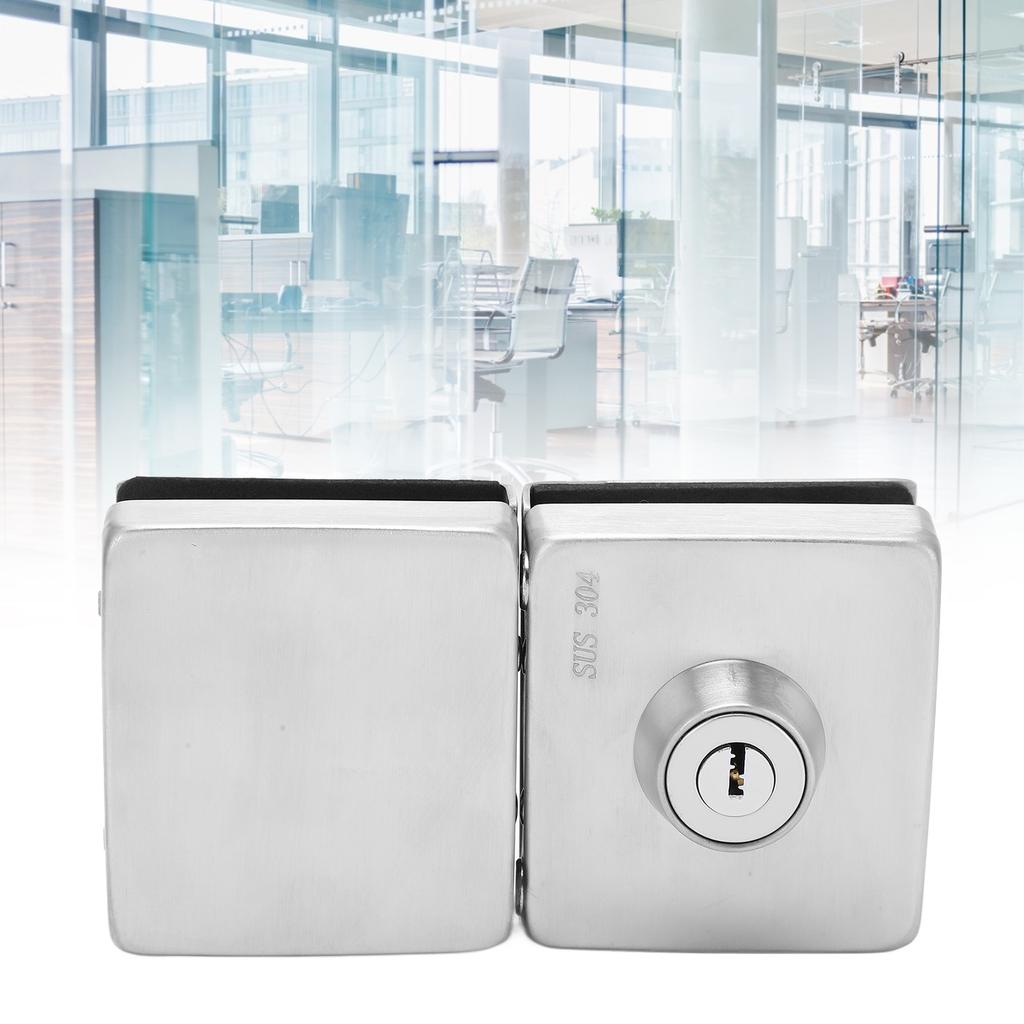 2PCS Push Sliding Gate Lock Corrosion Resistant Antioxidant Stainless Steel Frameless Glass Door
