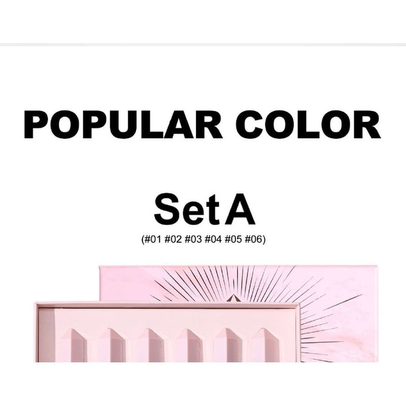 HANDAIYAN - 6-Color Pearlescent & Matte Diamond Liquid Lipstick Set - 2 Types