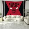 Chicago Bulls Wall Tapestry Aesthetic Wall Hanging Printed Fabric Blanket Decorative Tapestries for Bedroom Living Room Home Decor