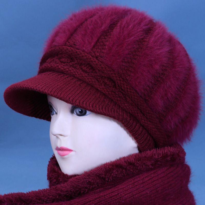 Middle-aged and Elderly Women's Autumn and Winter Warm Hat Fleece-lined and Thickened for Elderly Women Grandmothers and Mothers Winter Hat