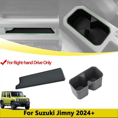 Front Passenger Handle Box Storage Organizer Center Console Cup Holder Erts Cover For Suzuki Jimny 2024 2025 Car Accessories