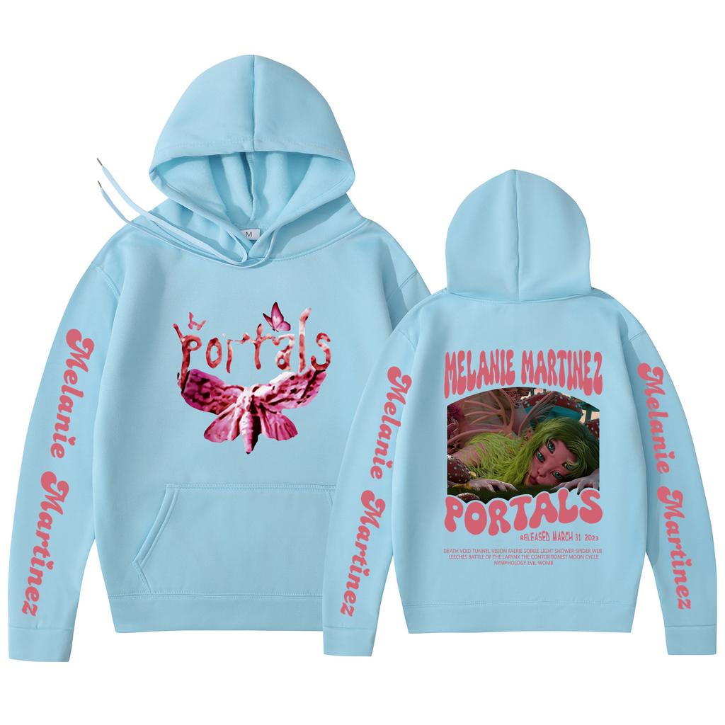 SCIONE New European and American Style Loose Hip-hop Plus Velvet Hoodie Fashion Beautiful Butterfly Print Coat Comfortable and Casual Joker Tops Coat