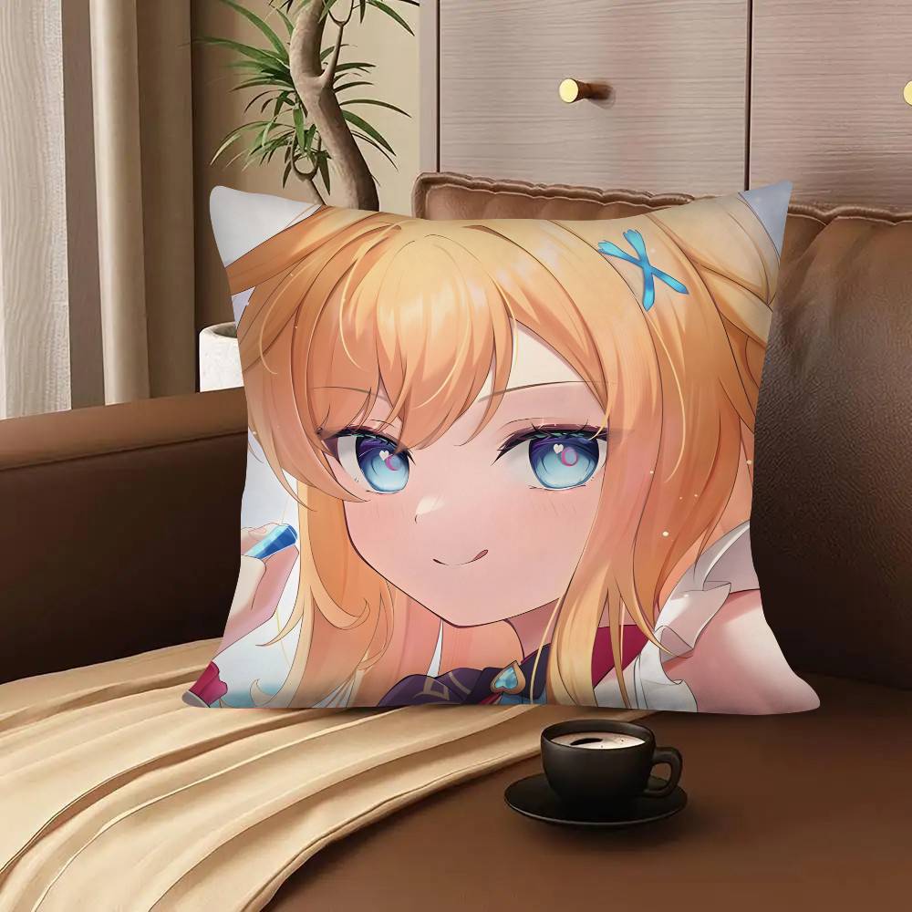 1pc Game Genshin Impact Escoffier Pillow Case Fashion Square Pillowcase Bedroom Sofa Room Ins Decoration Leisure