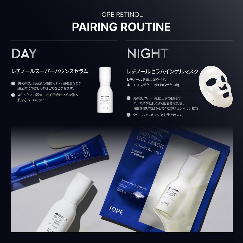 IOPE Official Retinol Super Bounce Serum Retinol Sensitive Korean Face Hypoallergenic 30ml, Pore-Firming, Serum, Skin, Skincare, Cosmetics, Anti-Aging