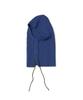 PARTIMENTO Damen Kapuzenpullover mit Nahtdetails und spitzem Kragen_Blau