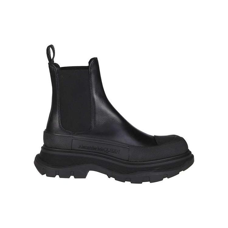 (WMNS) Alexander McQueen Chelsea Tread Ankle Boot 'Black' Women's 635714WHZ611081