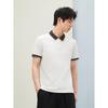GXG Men's Casual Two-Tone Lapel Polo Shirt