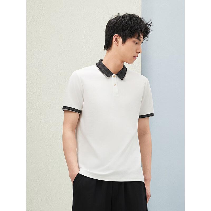 GXG Men's Casual Two-Tone Lapel Polo Shirt