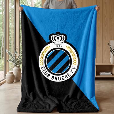Club Brügge FC Weiche Flanell-Fleece-Decke Leicht Gemütlich Warm Überwurfdecke für Sofa Bett Heimdekoration