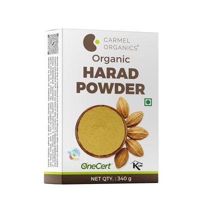 CARMEL ORGANICS Harad/Haritaki Poeder(340 gram) | Jaivik Bharat Gecertificeerd | Terminalia Chebula | Kadukkai Podi/Karakkaya Pudiyamu
