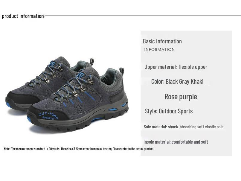 Autumn/Winter Outdoor Hiking Shoes for Men & Women - Plus Size Available
