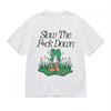 Damen T-Shirt Herren Damen T-Shirts Oberteil Mit Chill Frosch Kunst Grafik Unisex Weiß 100% Baumwolle Oberteile Sommer