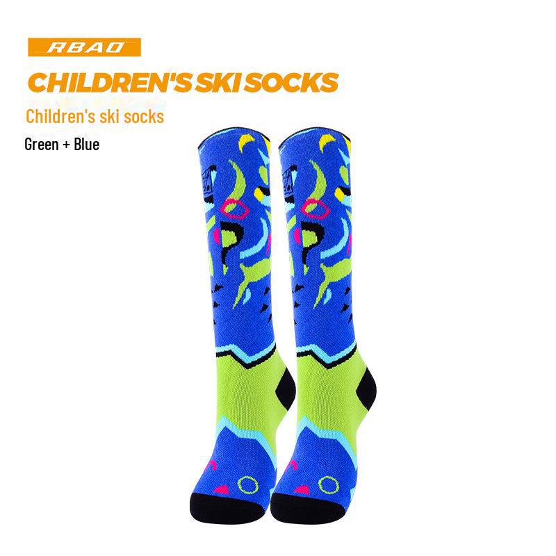 Chaussettes d'Hiver pour Enfants en Laine Mérinos - Épaisses, Chaudes, Tube Long pour Garçons et Filles