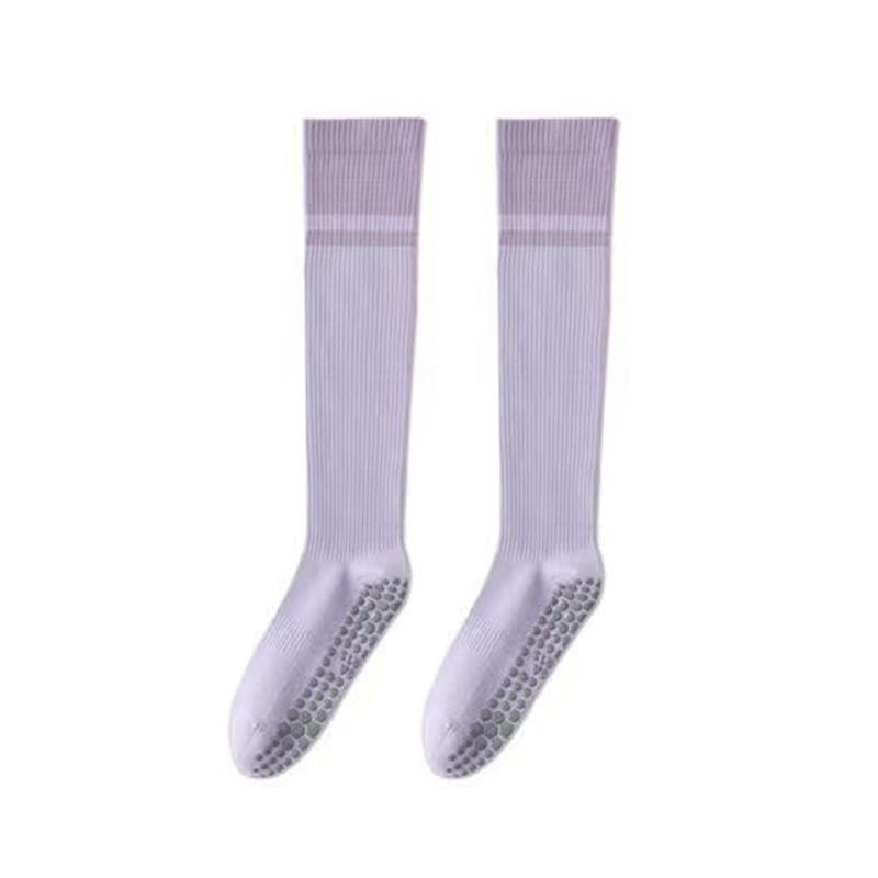 

Sports Calf Pressure Socks Spring and Summer Yoga Socks Women s Anti Slip Professional Pilates Fitness Long Socks One Size фіолетовий