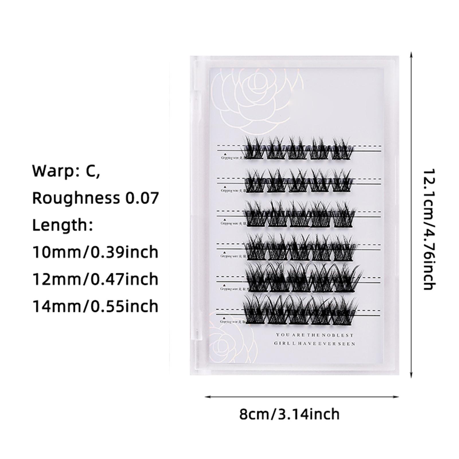 

Z LRAQI BEAUTY Individual False Eyelashes Self Adhesive Cluster Fake Eyelashes Glue Free Eyelashes Natural Looking MF10-11 чёрный