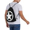 Custom Military Tactical Skull Star Drawstring Backpack Bags Women Men Lightweight Gym Sports Sackpack Sacks for Training