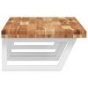 Vidaxl Wall Shelf Under Sink, Steel and Solid Acacia Wood