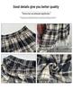 Vintage Plaid Wool A-line Skirt for Women - High Waist, Mid-Length, Autumn/Winter 2025 Collection