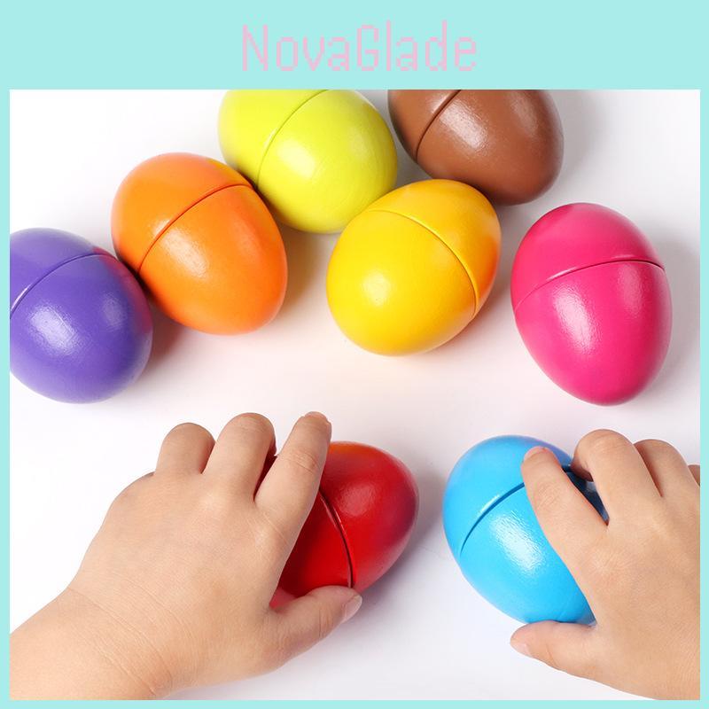 Wooden Educational Toy Twist Egg Shape Matching For Kids Learning And Cognitive Development