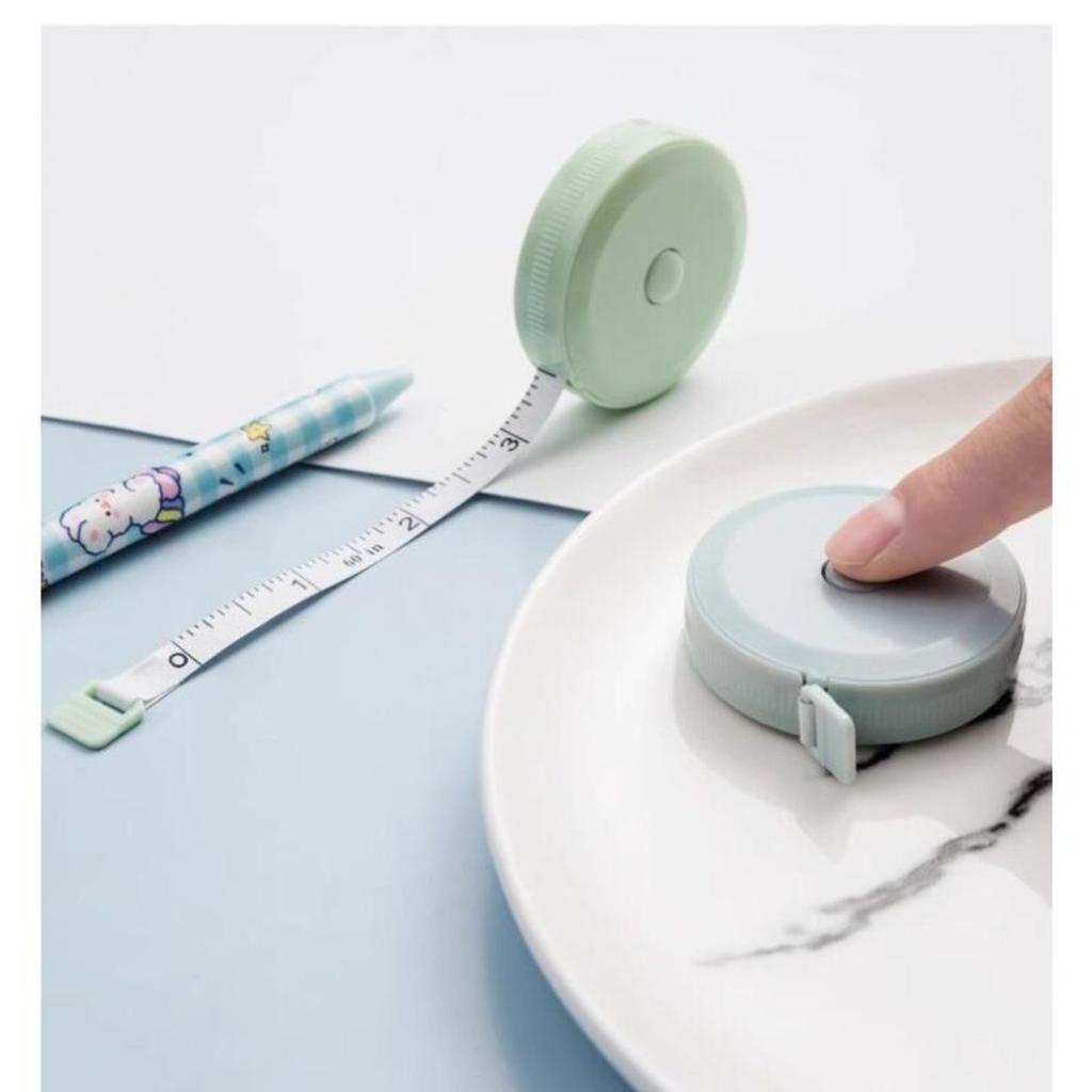1.5m/60inch Plastic Tape Measure Automatic Telescopic Tape Measure Cute Mini Tape Measure Measuring Three Circumference Tape Measure