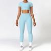Womens Quick Dry Stretchy Yoga Set Workout Running Sport Outfit