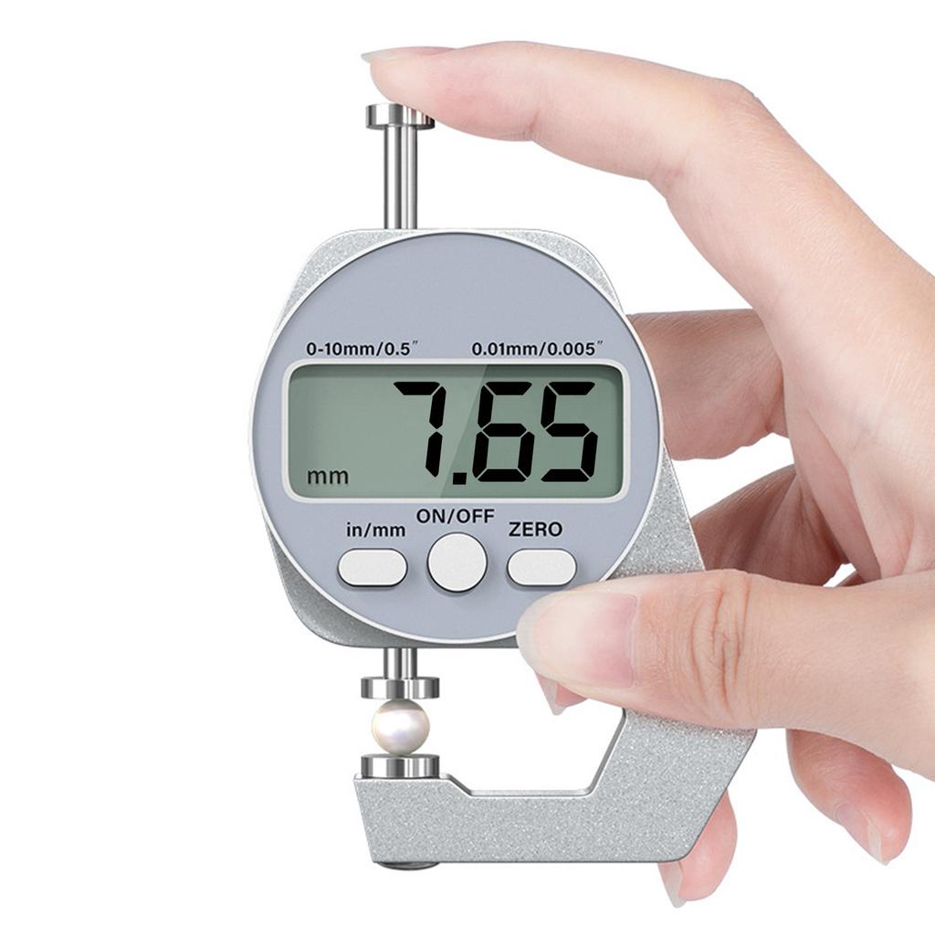 Precisions Digital Thickness Gauge High Accuracy Electronic Micrometer with Clear LCD Display Precise Thickness Meter