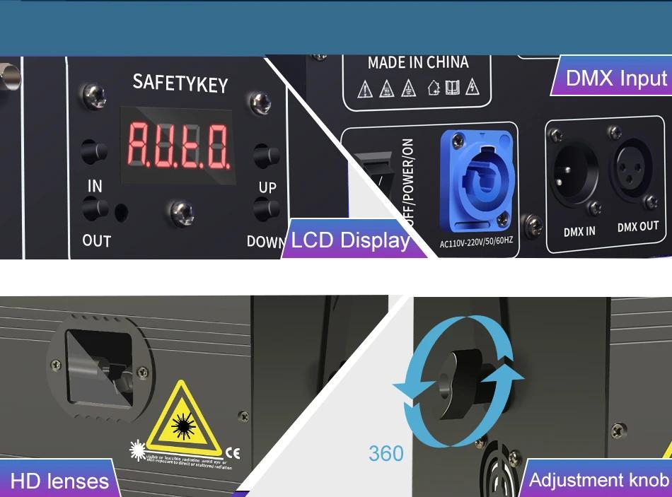 RGB Animation 1W 2W 3W 4W 5W Beam Scanner Stage Laser Light Bluetooth Control Projector DJ Disco Bar Club Party Dance Wedding