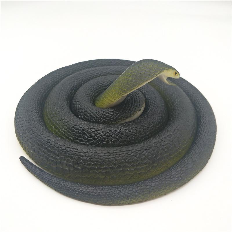 Children's Soft Rubber Toy - Large Green Fake Snake Prank Model